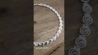 Greek Infinity Spiral Silver Necklace 10mm #greek #silver #necklace