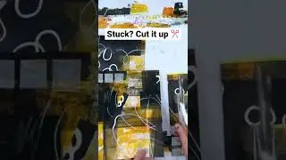 Stuck? Cut up your art for a new perspective.  #getunstuck #mixedmedia #abstractcollage #bebrave