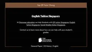 English Tuition Singapore   Private English Tutor Singapore   The Discourse Education
