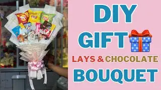 DIY - How to Make Chocolate and LAYS Gift Bouquet - Birthday Special Bouquet - Sweets Snacks Bouquet
