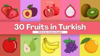 30 Turkish Fruit Names with Pronunciation | ترکی زبان سیکھیں | Meyveler | فاكهة باللغة التركية