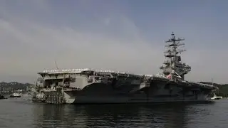 American aircraft carrier arrives in Japanese port