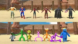 Marvel & DC Comics vs Team Rainbow Friends - Animal Revolt Battle Simulator