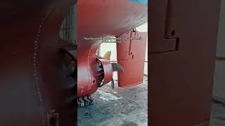Propeller ship duct. &Pi;&rho;&omicron;&pi;έ&lambda;&alpha; #engineering #propeller #ducts #ship #dock #repair #shipping #shipyard
