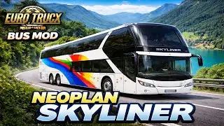 🚍 ETS2 Bus Mod | Neoplan Skyliner Bus Drive on Beautiful European Roads | Realistic Gameplay