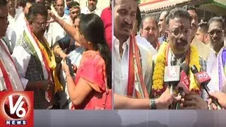 Congress Candidate Dasoju Sravan Files Nomination From Khairatabad Constituency | TS Polls | V6 News