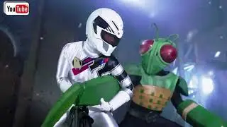 White Power Ranger Girl Vs Spider Monster and Praying Mantis