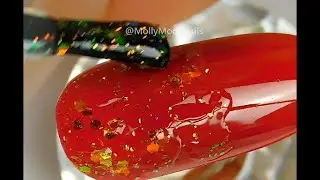How To - Glitter Fade using Pearlescent Gel Polish | Molly Moo's Nails