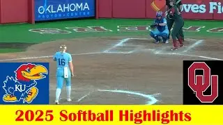 Kansas vs #1 Oklahoma Softball Game Highlights 2 28 2025