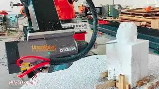 KUKA robotic milling human stutue #millingrobot #kr210 #robotics