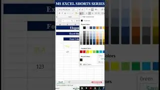 Day-19 | How to Change Font Color in Excel 🔥#excel #msexcel #eleganceacademy #excelformula