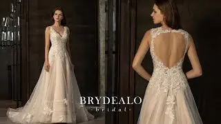 Style 2Q039 | Graceful Colored Keyhole Back A-line Wedding Dress