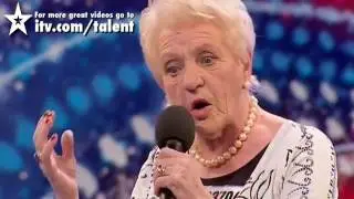 في ال80 من العمر .ادهشت لجنة التحكيم _جيني كاتلر .Janey Cutler