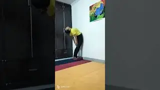 back bending practice with Wall support and block 🤗 try this with care #backbending
