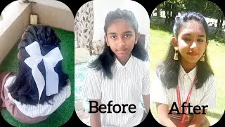 Hairstyle makeup at home for school dance program | Long lasting & minimum products of artist