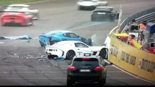 Ginetta G55 Thruxton Race Start Crash!!!