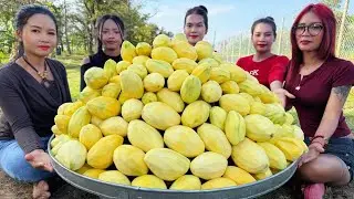Amazing cooking sauce with chili salt and green mango recipe in my countryside