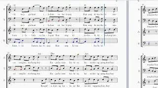 SAULOGON NATO  for BASE A Filipino Visayan Christmas Carol - Guide for SATB Choir with sheet music