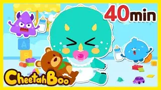 Baby Triceratops is crying!👶 | Learning Emotions for toddlers | Dinosaurs for kids | #Cheetahboo