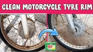 How To Clean Bike Tyres Zang | Remove Rust Bike Tyres | Motorcycle Saaf karne ka tarika