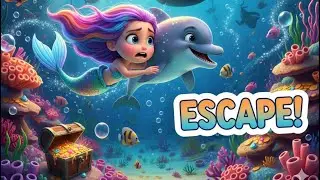 Little Mermaid & Dolphin Escape Pirates 🐬🧜&zwj;♀️ | Bedtime Story for Kids
