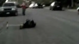 Fat Woman Scooter Crash