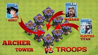 TROOPS VS ARCHER TOWER || CLASH OF CLANS || #coc 