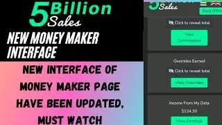 5 Billion sales New Interface of Money maker Page ! must watch #5billionsales