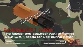 TCCC-CAT TQ-SELF AID-Combat Application Tourniquet-Quickdraw C.A.T. Holster-BACKSIDE WAIST BELT
