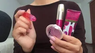 asmr random makeup sounds with layered sounds