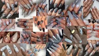 Beautiful Gray Colored Nails Designs Ideas Compilation 2025 | Acrylic & Gel Polish Nails Designs