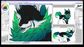 [TIMELAPSE 5] Gem Commission - Wolf Speedpaint [SAI]