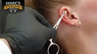 Maria Tash Piercing stechen mit Diamond Lotus Threaded Stud in 3mm oder 4mm💉Marc's Piercing TV