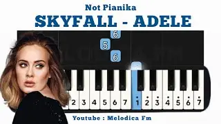 Skyfall - Adele | Not Pianika + MIDI 