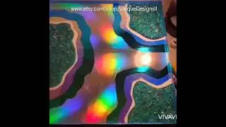 Creating My Holographic Teal Geode Wall Art