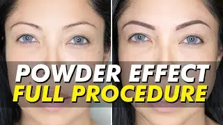 Powder Effect semi-permanent eyebrow makeup (microshading) | Full procedure | Eye Design NY