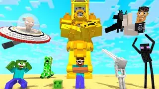 Steve thiết kế Titan Clock Man | Minecraft Animation