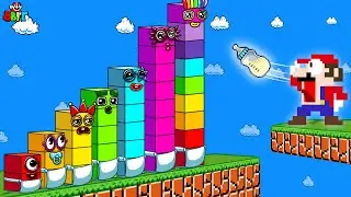 Pattern Palace: Mario Escape vs Giant Numberblocks Colors Animal mix level up Maze | Game Animation