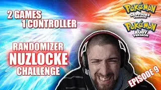 Ep.9 - [HARDEST POKEMON NUZLOCKE RANDOMIZER] 2 Games 1 Controller Challenge - Gym Crushing