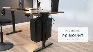 MOUNT-PC10BU Clamp-on Desk and Wall PC Mount with USB by VIVO