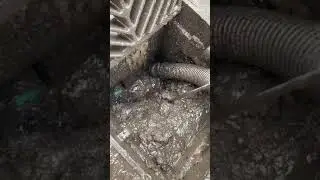 Catch basin before cleaning