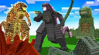 Virei o GODZILLA EVOLVED para ENFRENTAR TODOS OS KAIJUS 2 no MINECRAFT
