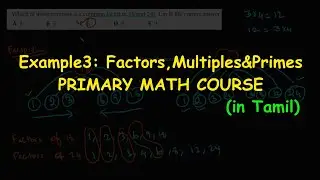 Example 3: Factors, Multiples & Primes | Numbers | Primary Math course(in Tamil)