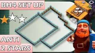 BH4 ANTI 2 STAR BASE || BUILDER HALL 4 SET UP || REPLAY PROOF || CLASH OF CLANS