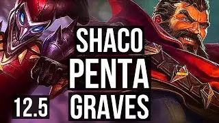SHACO vs GRAVES (JNG) | Penta, Legendary, 15/3/4, 400+ games | BR Master | 12.5