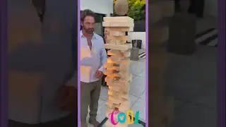 Gerard Butler | FIRED UP! Highly ENERGETIC Gerry's super Jenga win!