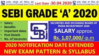 SEBI GRADE A 2020 Exam Postponed : Notification, Eligibility, Syllabus 2020,HIGHEST PAID Salary