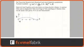 Quadratische Funktionen: Textaufgabe Speerwurf