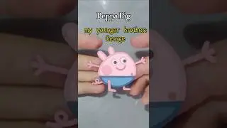 Handmade Clay George Pig 🐷 | Peppa Pig&rsquo;s ！ #diy #recycledart #clayart