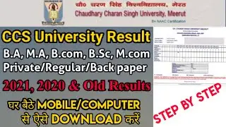 CCS University Result | How to Check CCS University Results (Current & Old result kaise Dekhe)
